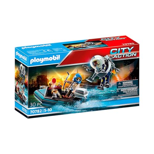 Policia Com Jet Pack E Barco