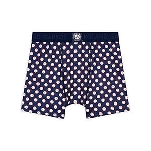 ROLAND GARROS Bleu Marine Boxer Collection RG20016-Boxer Coton-sous Vetement Caleçon Homme Motif Balles Coloris M-RBXM0121-MAR-M Adulte Unisexe, Taille Unique