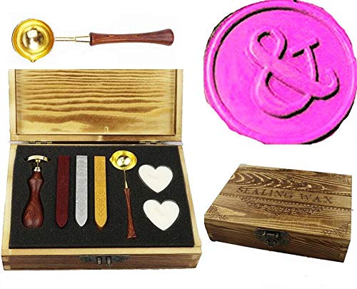 Kit cachet de cire avec cuillère à fondre pour emballage cadeau