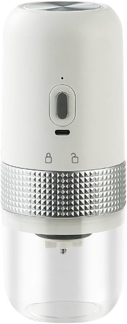 Portable Coffee Machine, Electric Coffee Grinder USB Professional Grinding Core Coffee Bean Grinder Portable Coffee Machine,for Outdoor Travel Picnic(White)