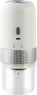 Portable Coffee Maker, Electric Coffee Grinder USB Professional Grinding Core Coffee Bean Grinder Portable Coffee Machine,for RV, Hiking, Office(White)