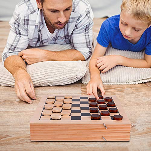 Juegoal 4-In-1 Wooden Fast Sling Puck Set For Kids And Adults, Chess, Checkers, Tic Tac Toe Games, Travel Portable Folding Tabletop Chess Board Game Sets, Interactive Families Toys #TOP5