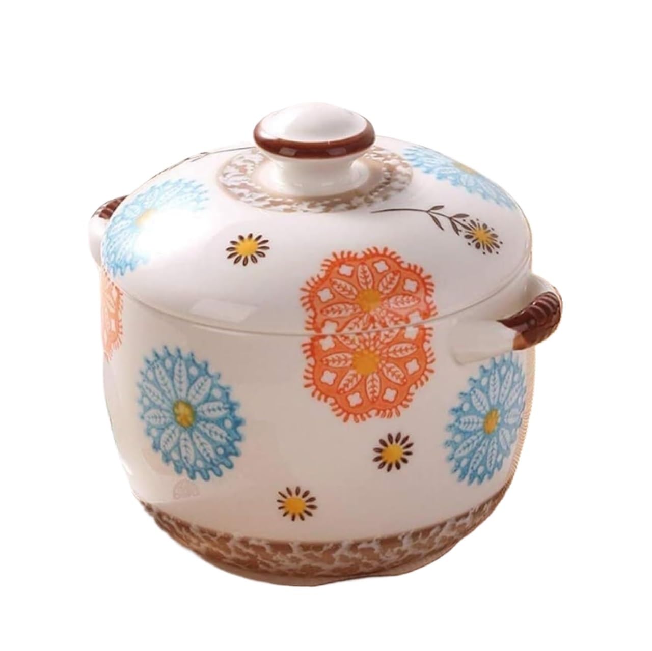 BKHsgDXJ Clay pots for cooking, CasseroleSoup PotCast Iron Casserole with Lid for Oven Pyrex Dishes(500ml)