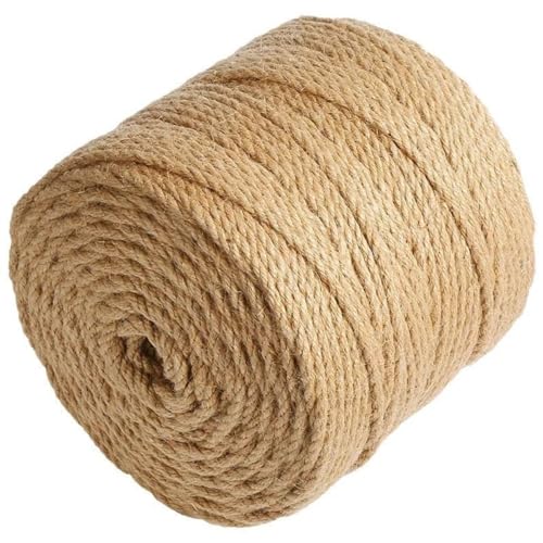 RQSMYLR Cuerda de Yute Gruesa/Fina Natural 1mm/2mm/3mm/5mm/6mm/8mm/10mmCuerda de Cáñamo Natural, Rollo de Corde Yute para Embalaje, Decoración, Jardinería, Fotos, Regalos, Manualidades