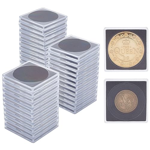WEBEEDY 40 Pcs Coin Display Holder Coin Snap Holder Protect Gasket...