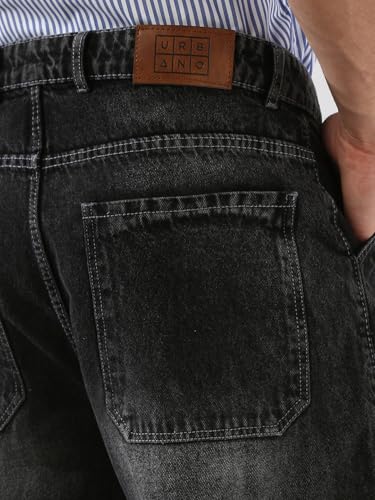 Image of Urbano Fashion Men's Loose Baggy Fit Cargo Carpenter Jeans with 6 Pockets Non-Stretchable