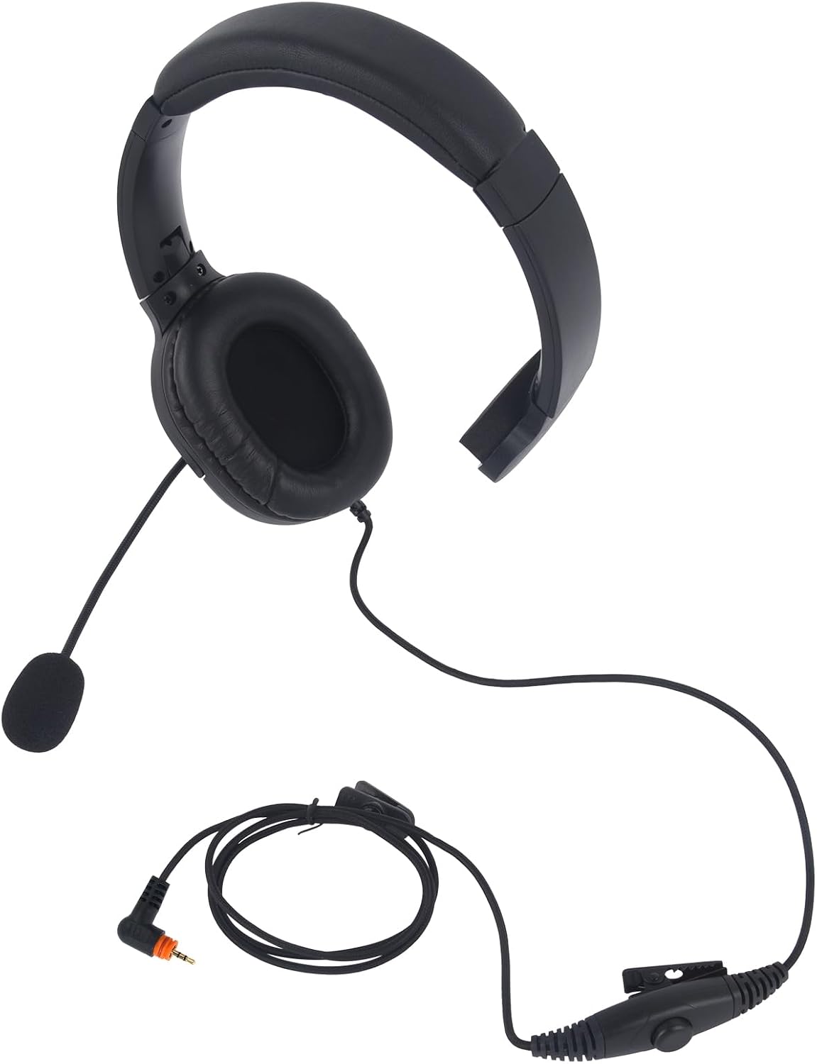 Over the Head Impact Earpiece Over Ear Earmuff Headset with VOX PTT Mic for Motorola Radio DLR110 TLK100 TLK110 SL300 SL1600 SL2600 SL3500e SL4000 SL7000e SL7550 SL7580 SL7590 SL8550 SL1K SL1M