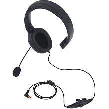 Over the Head Impact Earpiece Over Ear Earmuff Headset with VOX PTT Mic for Motorola Radio DLR110 TLK100 TLK110 SL300 SL1600 SL2600 SL3500e SL4000 SL7000e SL7550 SL7580 SL7590 SL8550 SL1K SL1M