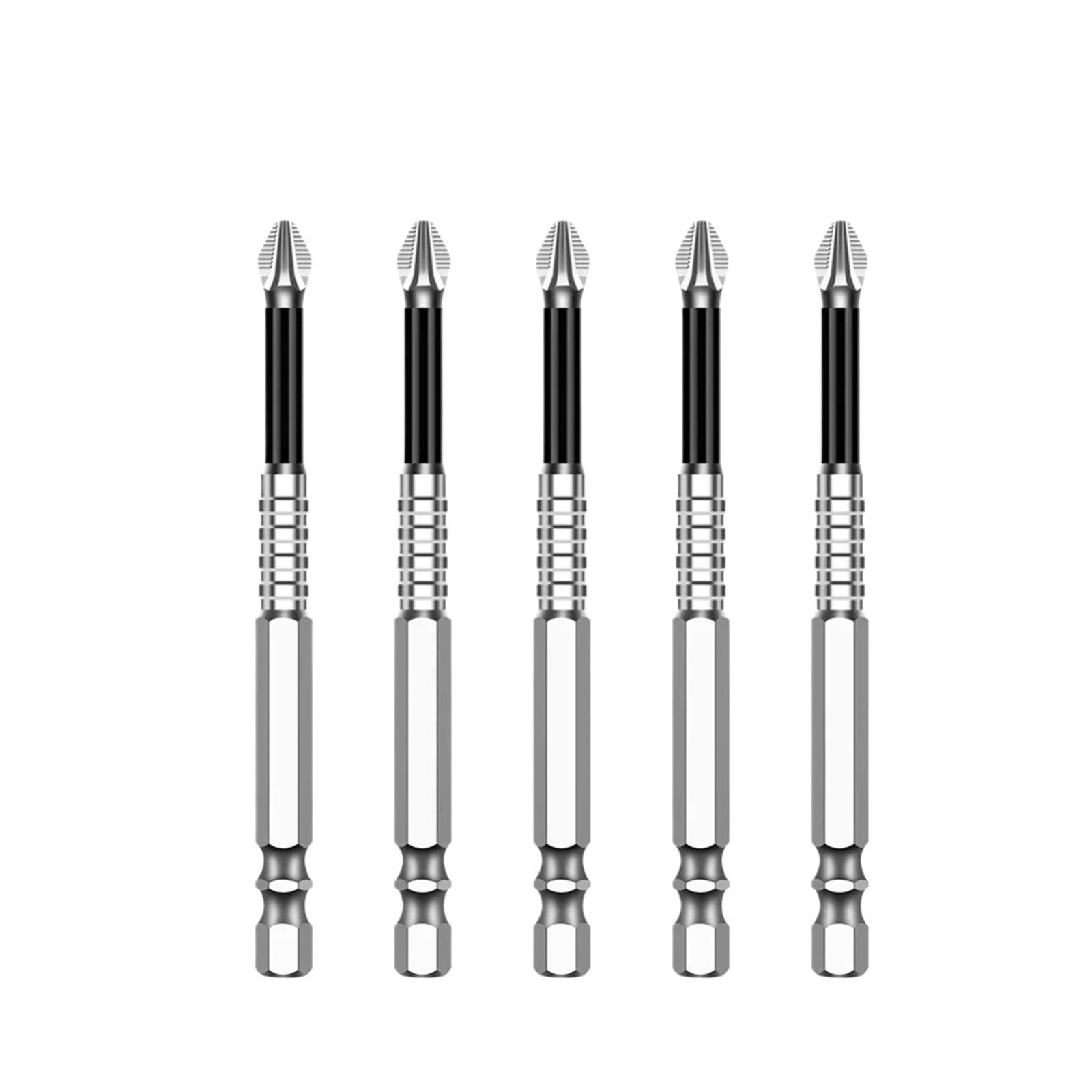 UAYPLMBI 25-150mm K5 Non-Slip Impact Screwdriver Bit S2 Alloy Driver Hex Shank