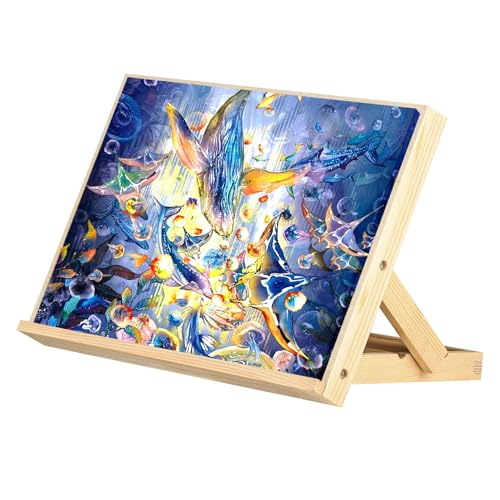 Staffelei Tischstaffelei Holz Zeichenbrett, verstellbare Tisch Staffeleien Zeichentafel, Zeichenplatte Workstation zum Malen für Skizzieren Acryl Aquarell Künstler Maler(33 x 23 x 3,5 cm)