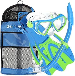 U.S. Divers Junior Kids Dorado Mask, Proflex Fins, Sea Breeze Snorkel Set