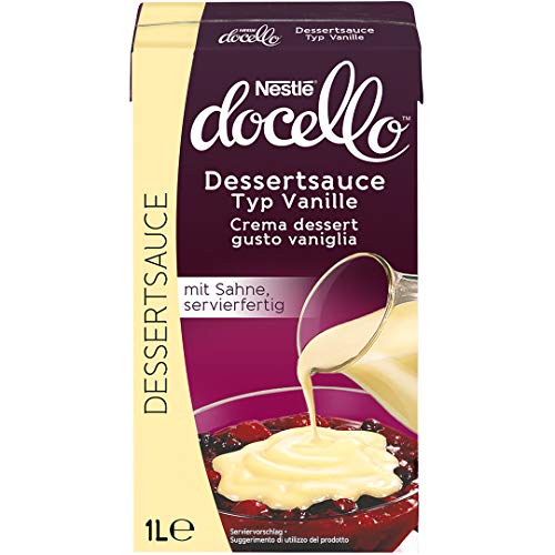 Nestlé docello Dessertsauce Typ Vanille, Servierfertig, Vegetarisch, 1er Pack (1 x 1L) Cover