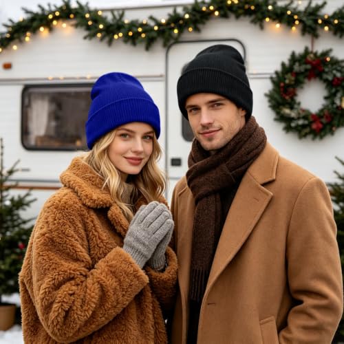 Image of ZOORON Beanie for Men Women Slouchy Winter Beanie Hats Cuffed Skull Caps