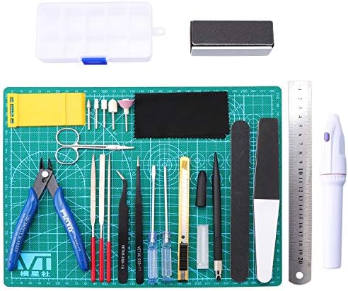 Kit D'outils Modélisme HSEAMALL 64 Pièces - Pour Gundam Et Maquettes - Inclus Tapis De Découpe