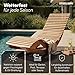 STEELSØN Solaria Gartenliege – Holzliege klappbar – Liegestuhl Akazienholz geölt – Sonnenliege bis 150kg – ergonomische Saunaliege – Gartenliege wetterfest – Schaukelliege für Garten – Relaxliege Holz