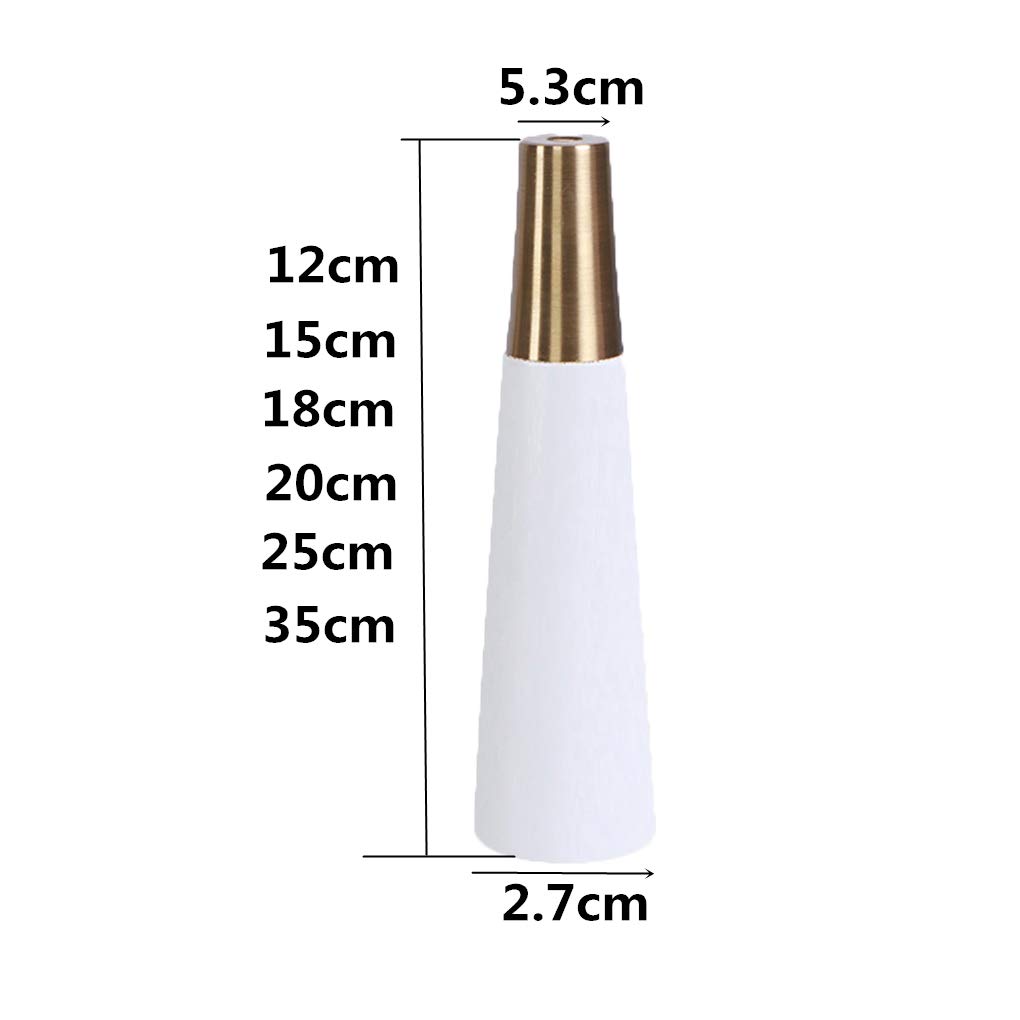 4 pezzi in legno massello regolabile in ottone conico cono di ricambio per mobili da tavolo, gambe in legno, gambe per mobili da divano