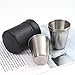 Ruisita 8 Pack 2.3 Ounce Stainless Steel Shot Cups Glass Drinking Vessel with 2 Pack Storage Case (2.3 Ounce/70 ml)