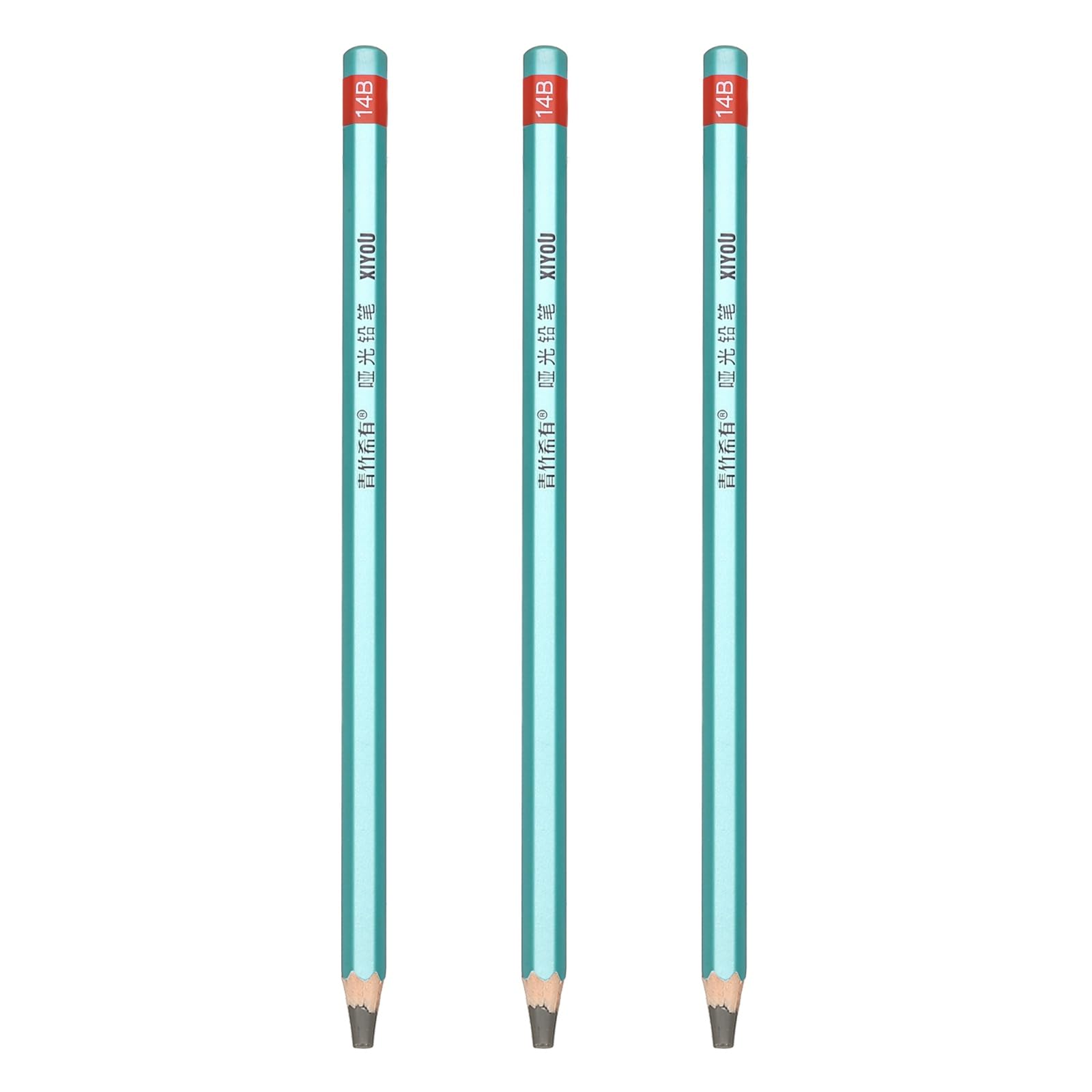 PATIKIL 14B Drawing Pencils for Sketching, Set of 3 Hexagonal Graphite Sketch Pencils Professional Sketching Art Supplies for Drawing Shading Writing Art Artists Beginners, Black