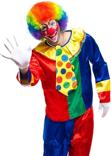 Miniatura 7 de Naichuo Divertido disfraz de payaso para fiesta, accesorios de disfraces para Halloween, fiestas de payasos, carnavales, juegos de simulación
