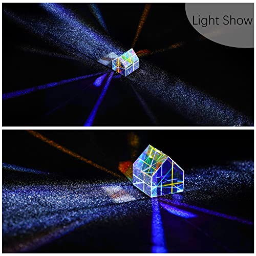 Image of 20mm Generic Optical RGB Dispersion Glass Prism X Cube Prism Creative Cabin Shape Square Color Prism Optical Glass Lens for Physics Teaching Art Decor Photography Props