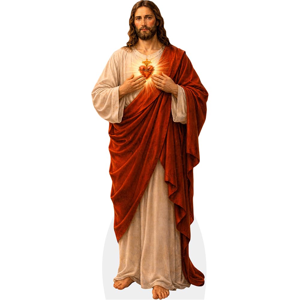 Jesus (Heart) Pappaufsteller lebensgross