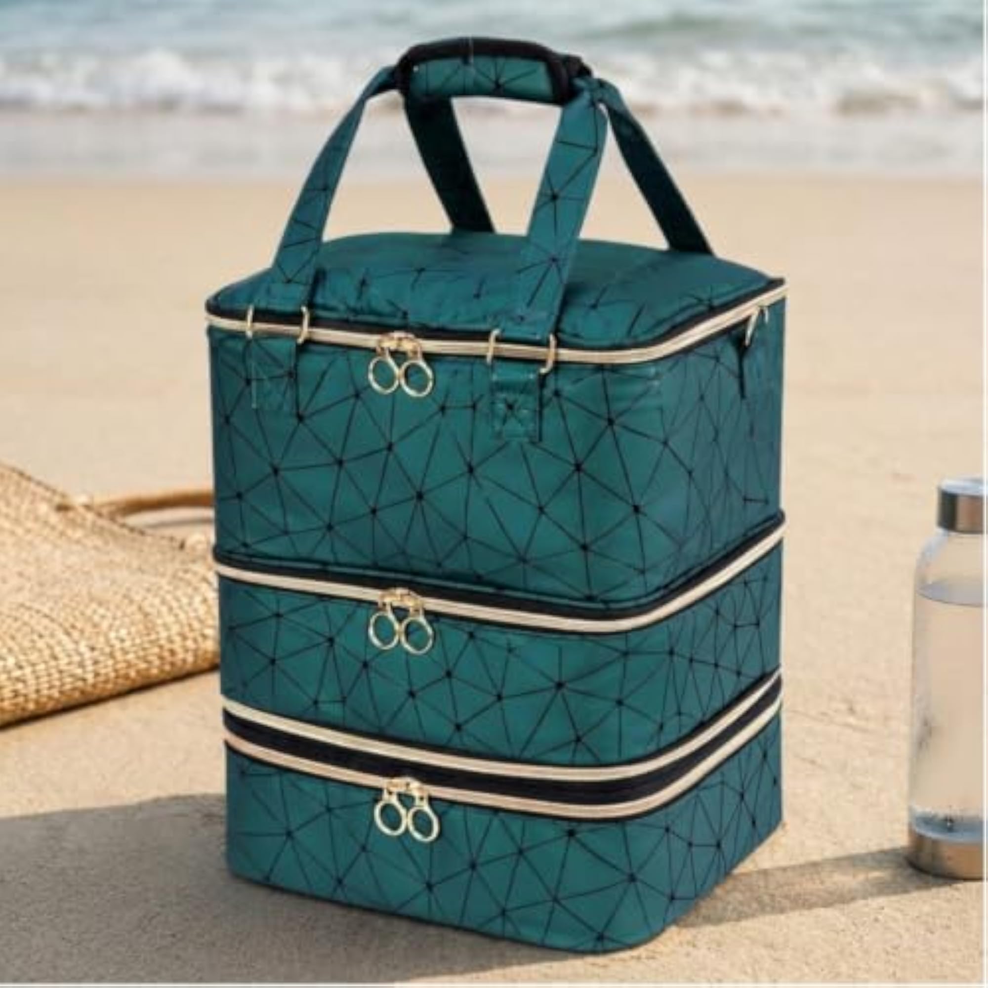Three-Layer Nail Polish Organizer, Travel Cosmetic Bag