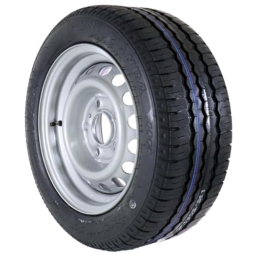 The Drive Komplettrad 195/50 R13 C 104/101N M+S für Pkw-Anhänger & Caravan – Felge 6Jx13 H2 ET30 – Lochkreis 5x112 – Tragkraft bis 900kg – Alligator CVV40 Metallventil – Ersatzrad für Autoanhänger