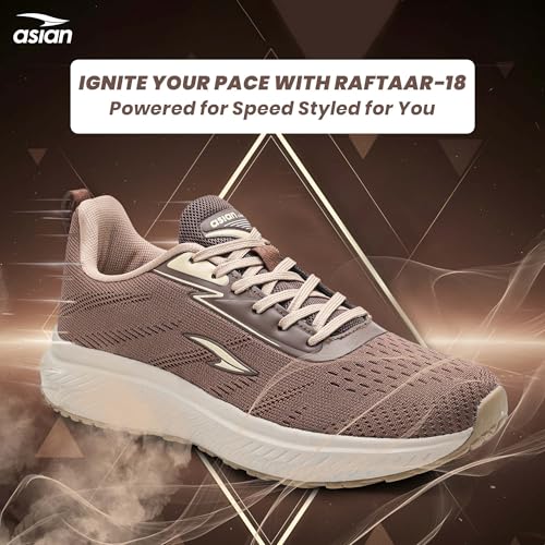 Image of ASIAN Raftaar-18 Sports Shoes for Men | Stylish Knit Mesh Shoes with Memory Foam | Responsive Sole Grip for Running, Gym, Training