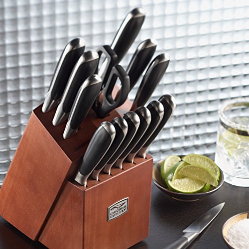 Chicago Cutlery Belden 15 Piece Premium Kitchen Knife Set with Cherry-Stain Block, Stainless Steel Blades to Resist Rust, Stains, and Pitting, Knives Set for Kitchen - Thumbnail 5