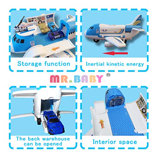 image for Mr.baby Toy Airplane Set, 3+Year Old Boy and Girl Transport Cargo Airp