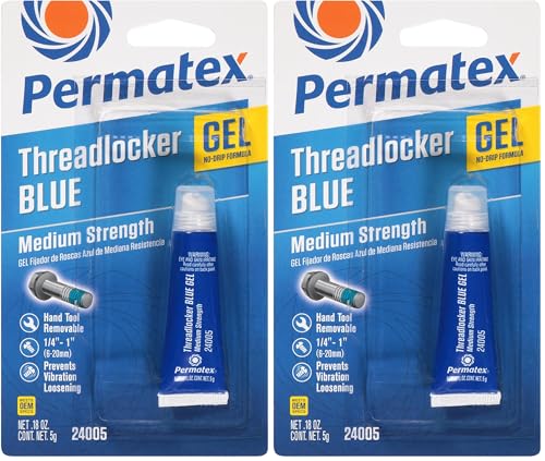 Image of Permatex 24005 Medium Strength Threadlocker Blue Gel, 5 g (Pack of 2)