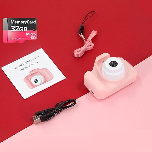 Miniatura 7 de NINE CUBE Cámara digital portátil de juguete para niños de 3 4 5 6 7, mini cámara para niños con tarjeta SD de 32 GB