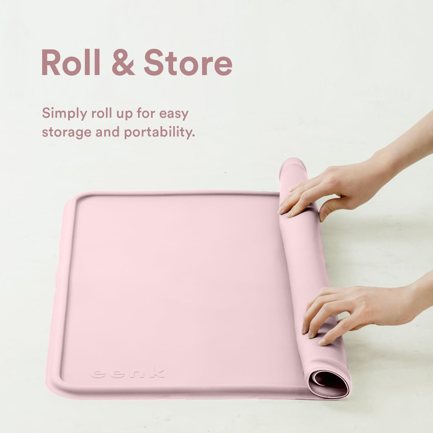 Pee Pad Tray Holder for Dogs - Fits Up to 63.5 x 63.5 cm Square Potty Training Pads No Spill Raised Lip High Edge Silicone Mat, Extra Thick and Non-Slip for Indoor Floor Protection (Large, Pink) |