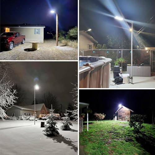 OKPRO 10000W Solar Street Lights Outdoor, IP66 Waterproof Commercial Solar Lights Outdoor with Motion Sensor & Remote, Dusk to Dawn Security Lighting for Yard, Farm, Parking Lot, Garage (1Pack) by OKPRO - Image 9