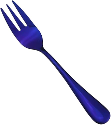 Miniatura 9 de Gugrida - Juego de tenedores para tartas (6 piezas, acero inoxidable, 5.5in, tamaño pequeño, tenedores para tarta de fruta, juego de vajilla (espejo