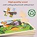 Wooden Puzzles Dinosaur Toys for Kids Ages 3-5, Set of 5 Packs with 30-Piece,Preschool Educational Brain Teaser Toys for Boys and Girls 3-8 Years Old