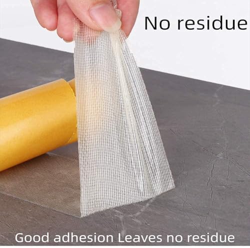 Image of Double Sided 5CM x 10M Long Super Strong Sticky Carpet Tape, Non-Slip Waterproof Removable Mesh Grid Tape for Hardwood Floors, Mats, Wall Hanging & Paste Decoration (10M)