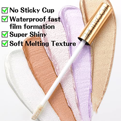 Focallure Metallic Chameleon Liquid Lipstick, Diamond Glitter Lip Gloss, Shimmery Finish, Intense Pigment, Long-Lasting, Nonstick Cup Lip Makeup For Costume, Cosplay, Rave Festival, 04 Garnet #TOP4