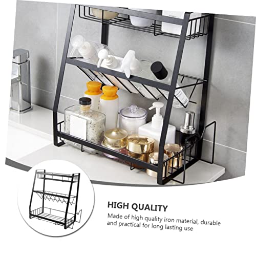 Zerodeko 1 Peça Rack De Acabamento Suportes De Prateleira Suporte De Chão Rack De Molho De 3 Camadas