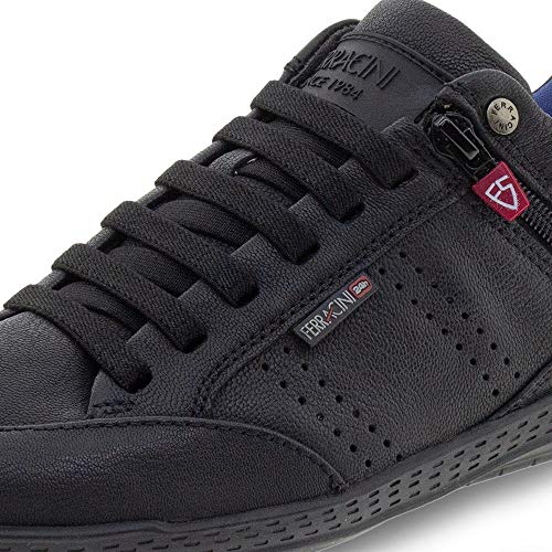 Sapatênis Masseratti Masculino, Ferracini, Whiter Plus Black, 41