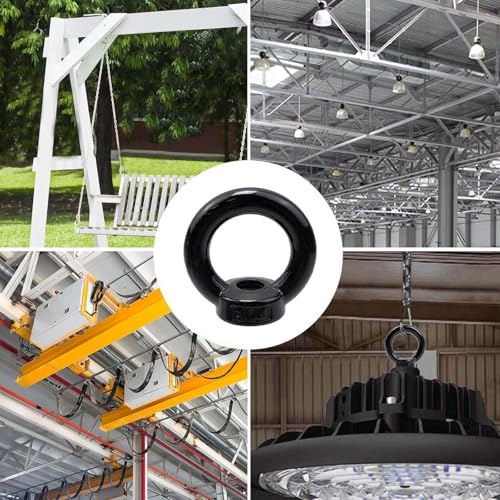 ORTAVA 5 Stück Ringmutter M6, Ösenmutter Edelstahl, Augenmutter, Ringösen M6, Edelstahl A2 V2A, Schwarze Oxid, für Hängende und Befestigen