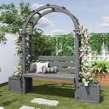 ECLIVON Blumenkasten mit Rankgitter, Pflanzkasten per Garten Balkon als Sichtschutz per...