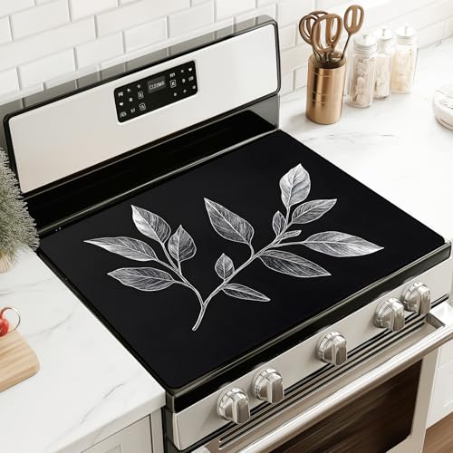 Image of Anti-Slip Electric Stove Top Cover, Foldable Heat-Resistant Glass Stove Top Cover Protector, Multi-Scenario Use Dish Drying Mat 30 inchx21 inch