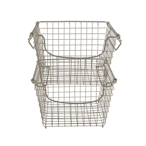 Spectrum Diversified Scoop Stacking Storage Basket, Medium, Satin Nickel #TOP3