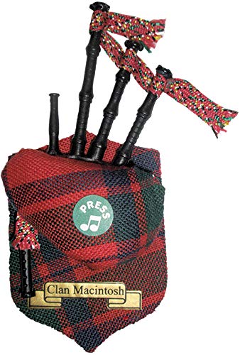 MacIntosh Clan Musical Bagpipe Fridge Magnet, Made in Scotland