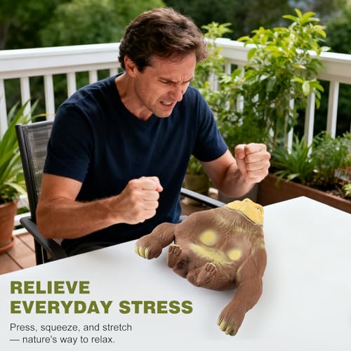 Gorilla Squishy Toy – Big Stretchy Stress Relief Toy for Kids & Adults, 8" Funny Monkey Fidget Filled with Quartz Sand, Soft Squeeze Sensory Toy for Relaxation & Hand Exercise Gift - Image 5