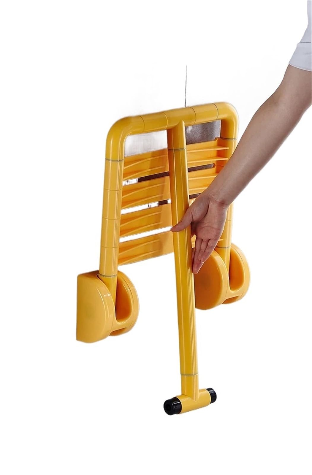 Silla y Taburete de Ducha Pared Antideslizantes Plegables Acero Inoxidable for Seguridad Personas Mayores en el baño para Baños(Yellow)