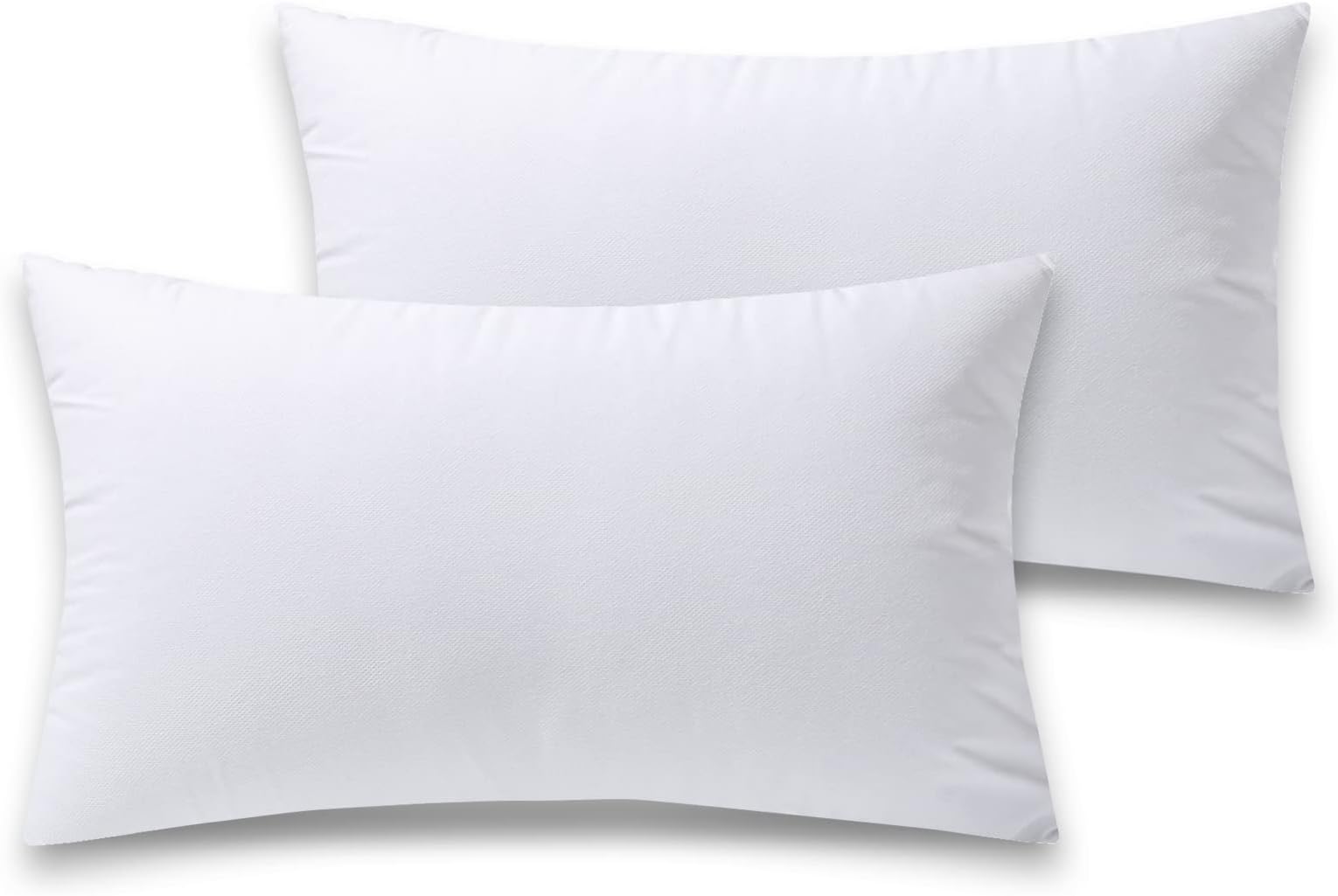 Phantoscope 12x20 Pillow Inserts Set of 2, Made in USA 100% Virgin Fiber Hypoallergenic Throw Pillow Inserts, Square Decorative Pillows for Couch, Sofa, Bed - 12 x 20 Inches