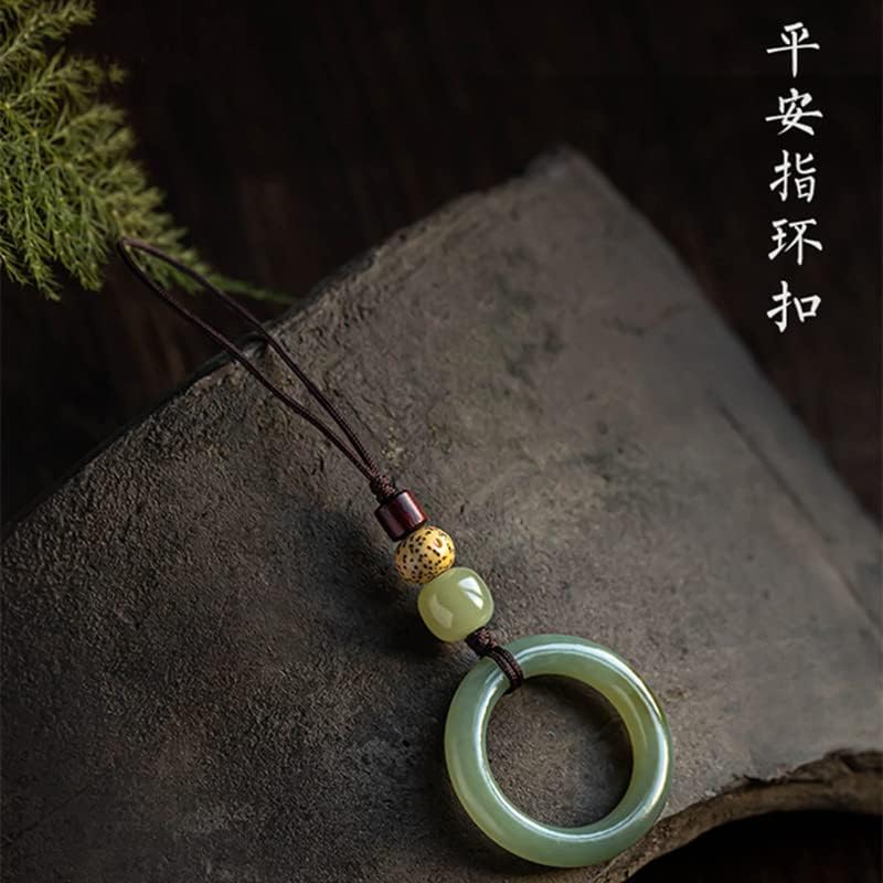 Cell Phone Lanyard Short Men Women and Tang Jade Personalized Creative Apple Phone Charm Detachable Ring Clip Short Hanging