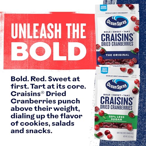 Image of Ocean Spray Craisins Original Dried Cranberries, Dried Fruit, 6 Oz Pouch